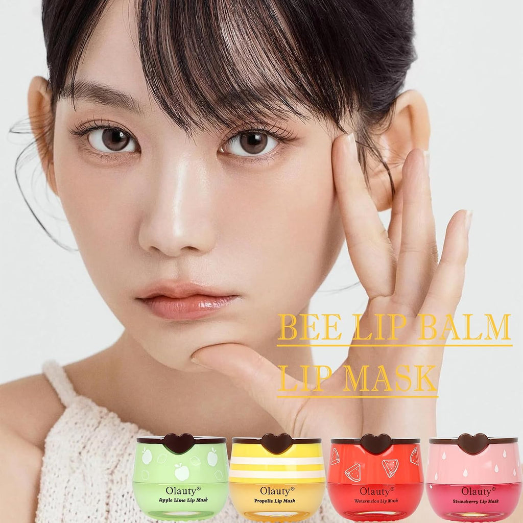 8 PCS Bee Lip Balm Lip Mask Honey Pot,Party Favors Bulk Gifts for Women