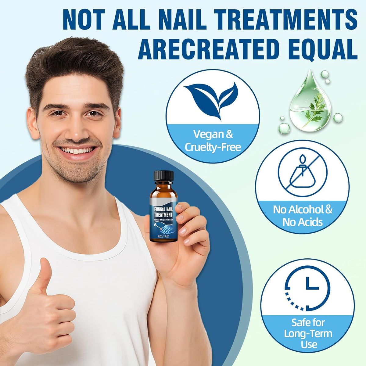 Extra Strength Toenail Fungus Treatment – Nail Repair Solution to Restore Damaged, Discolored, and Brittle Nails with Fast-Acting Natural Formula for Healthy Growth, 30Ml