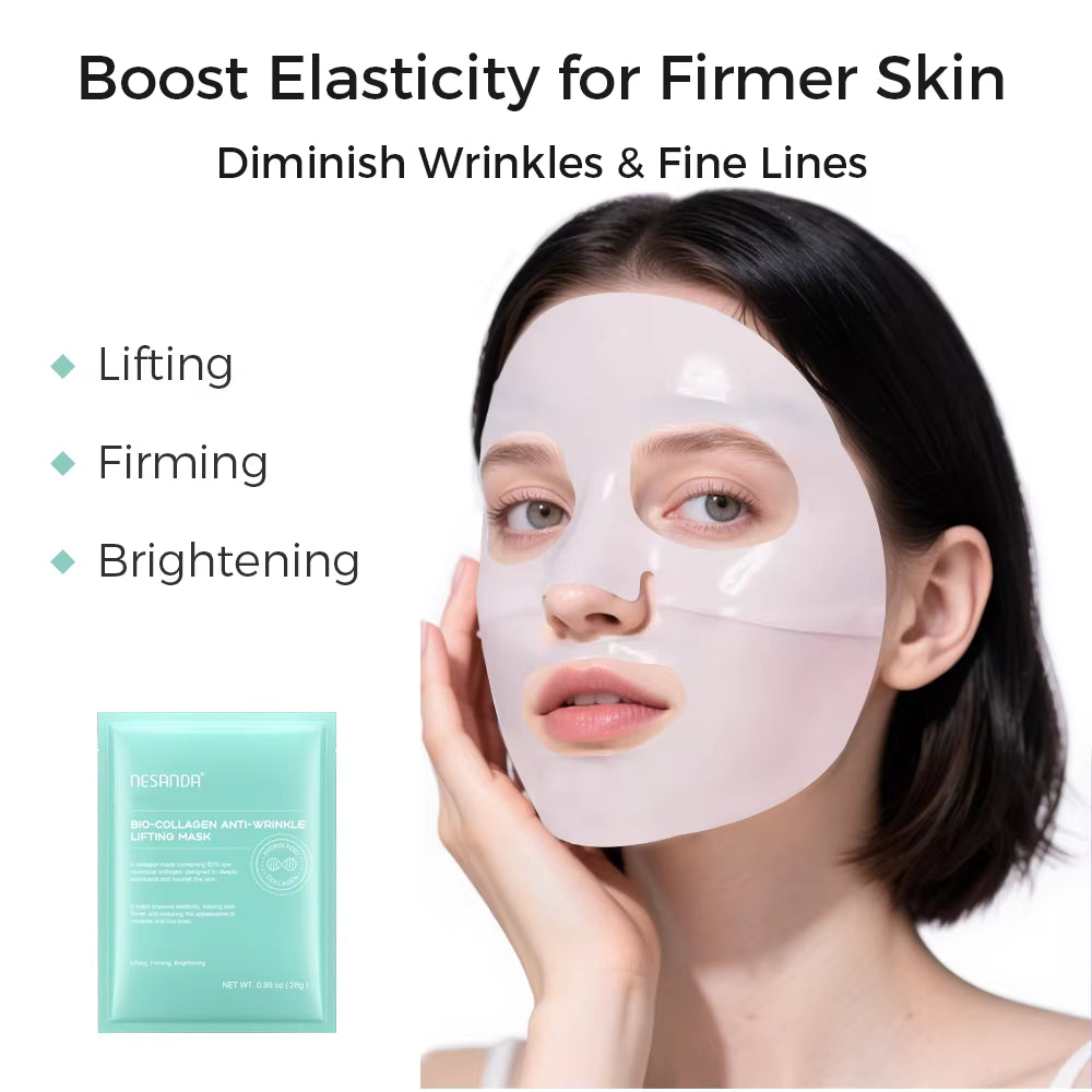 Wholesale Bio Collagen Moisture Face Sheet Mask Overnight Hydrogel Firm Deep Hydrate Brighten Gel Face Sheet Mask