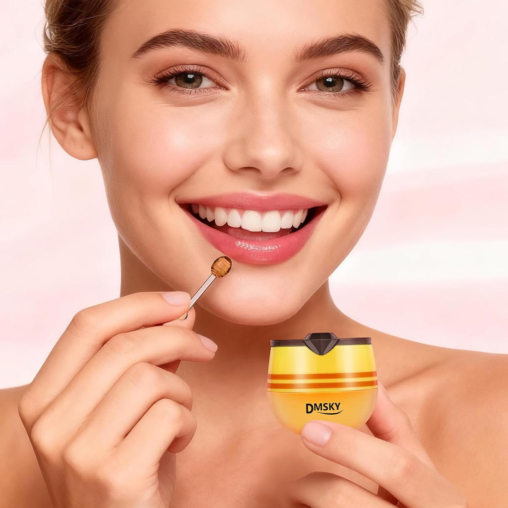 12 PCS Bee Lip Balm Honey Pot, Bulk Propolis Lip Mask 6 Flavors