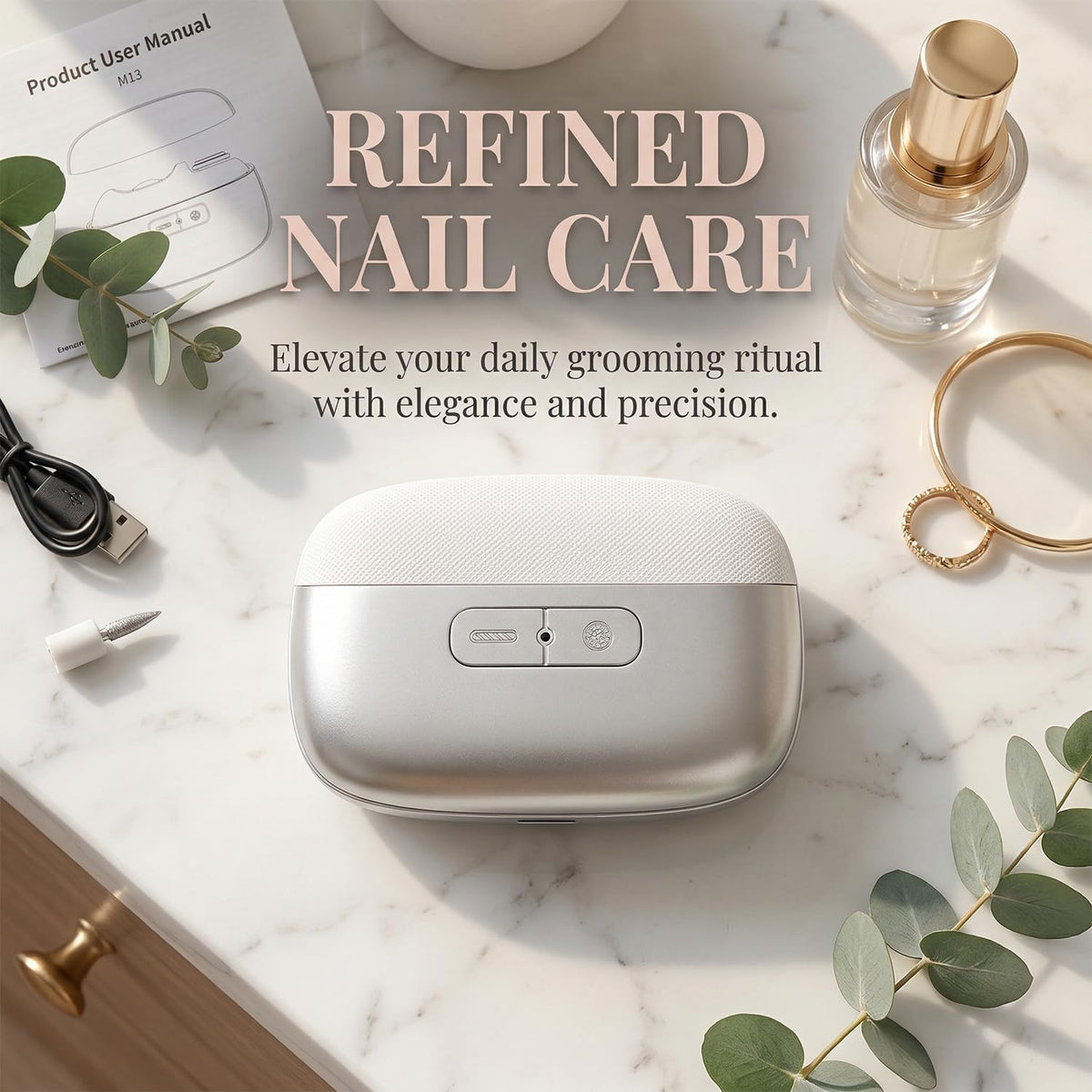 Electric Nail Clipper, 3-In-1 Automatic Nail Trimmer Cutter, 2 Speed USB Rechargeable Nail Care Tool, Built-In Clipping Collector, LED Light for Kids, Seniors & Adults
