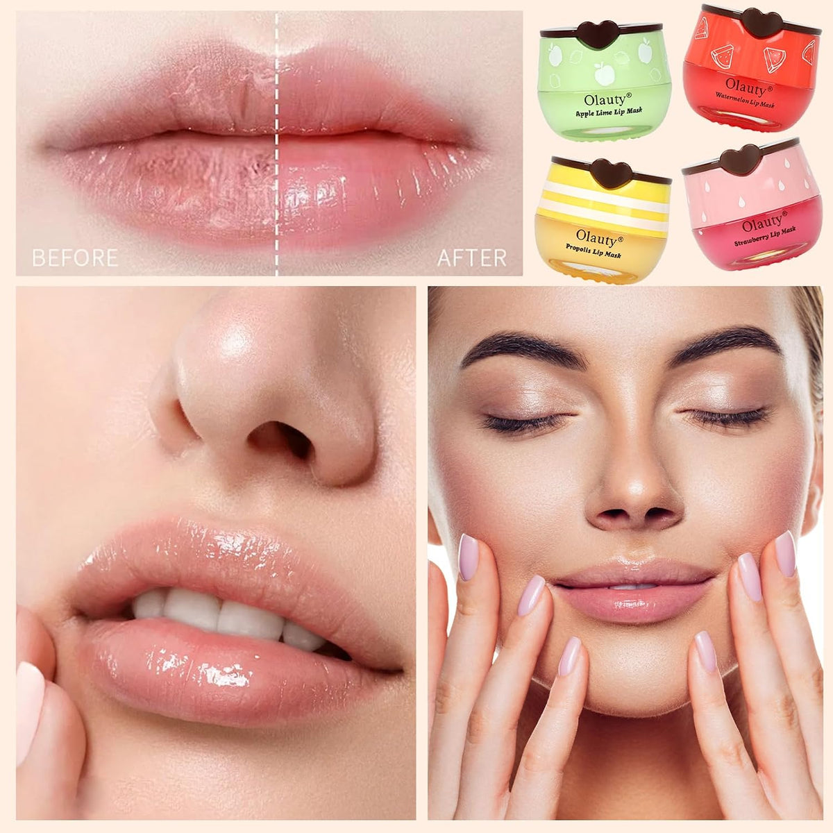 8 PCS Bee Lip Balm Lip Mask Honey Pot,Party Favors Bulk Gifts for Women