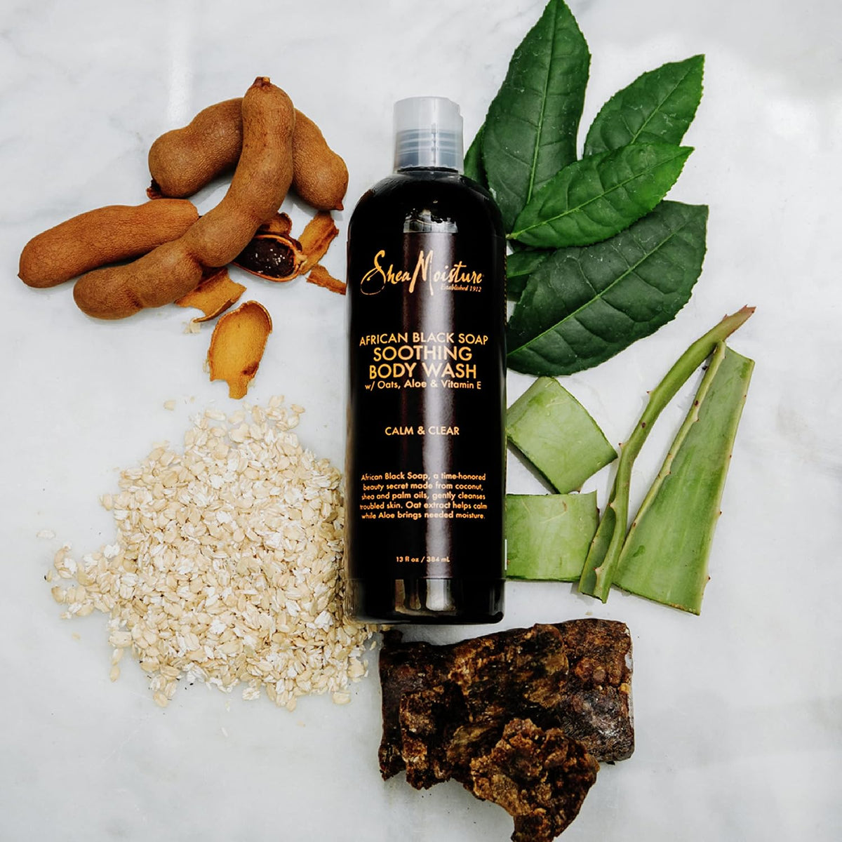 Sheamoisture Soothing Body Wash for Acne Treatment African Black Soap Paraben Free Body Wash 13 Oz