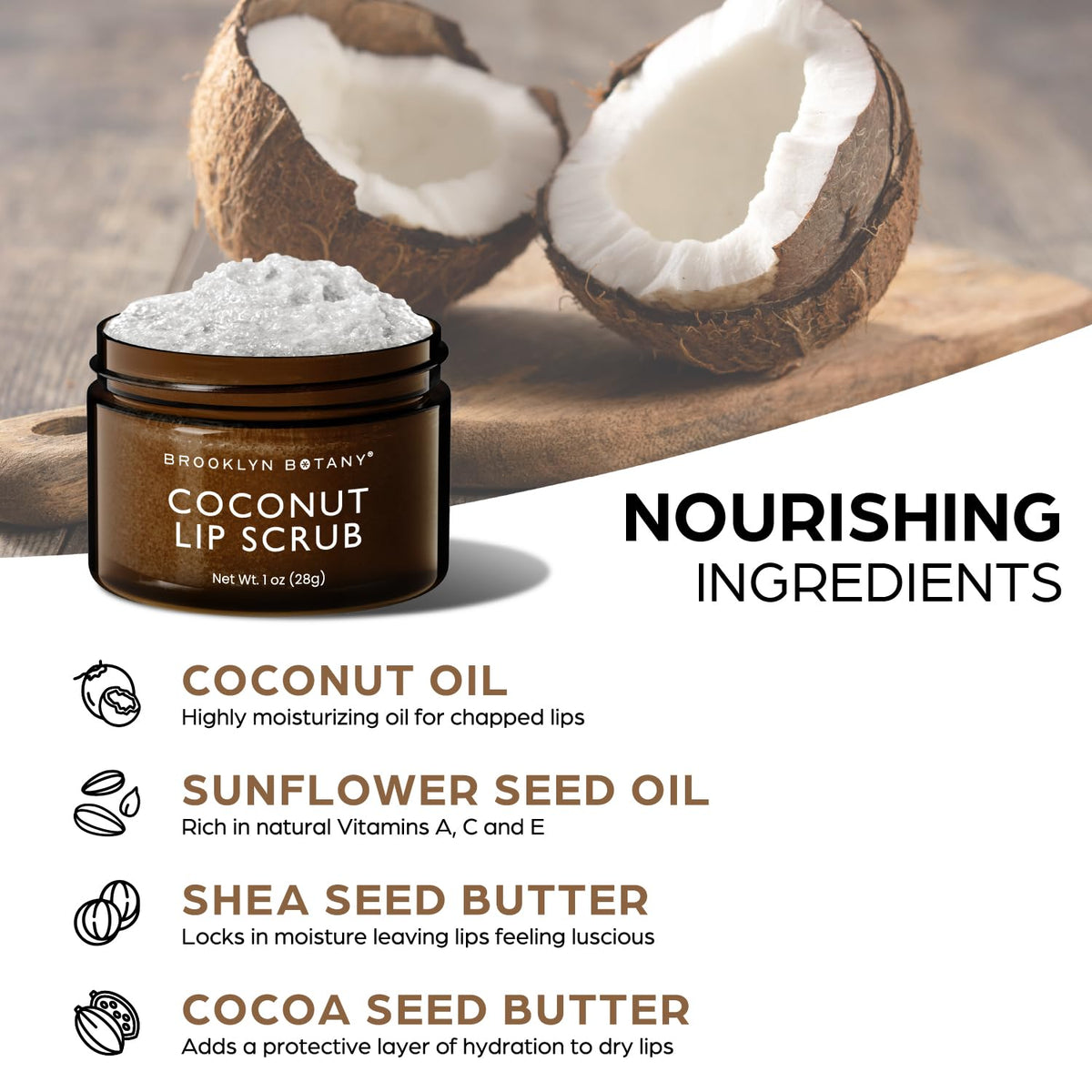 Coconut Lip Scrub - 1 Oz