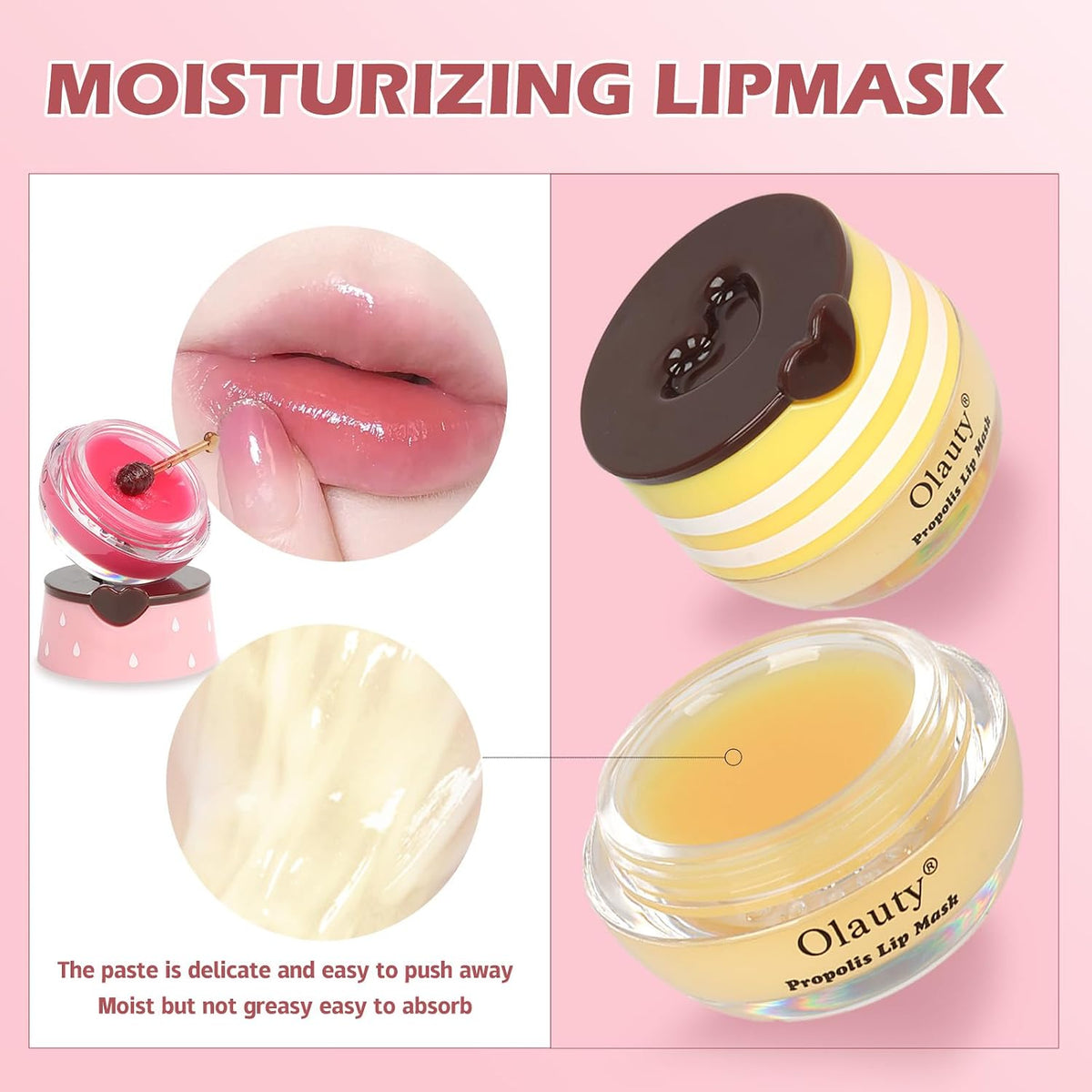 8 PCS Bee Lip Balm Lip Mask Honey Pot,Party Favors Bulk Gifts for Women
