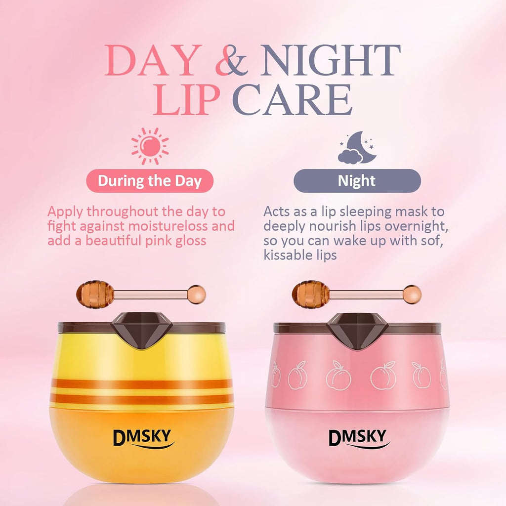 12 PCS Bee Lip Balm Honey Pot, Bulk Propolis Lip Mask 6 Flavors