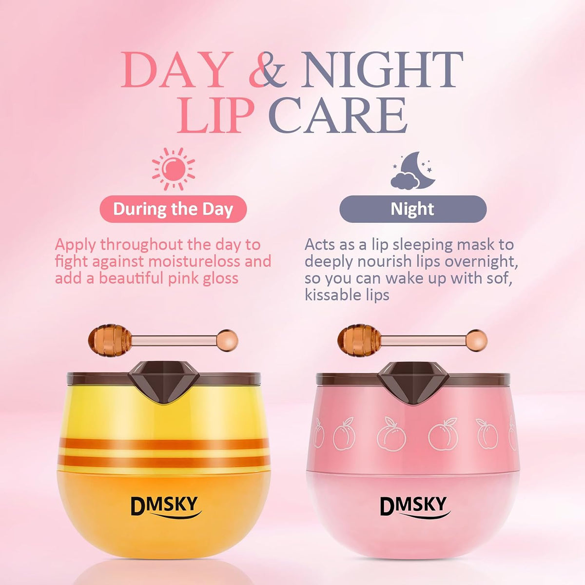12 PCS Bee Lip Balm Honey Pot, Bulk Propolis Lip Mask 6 Flavors