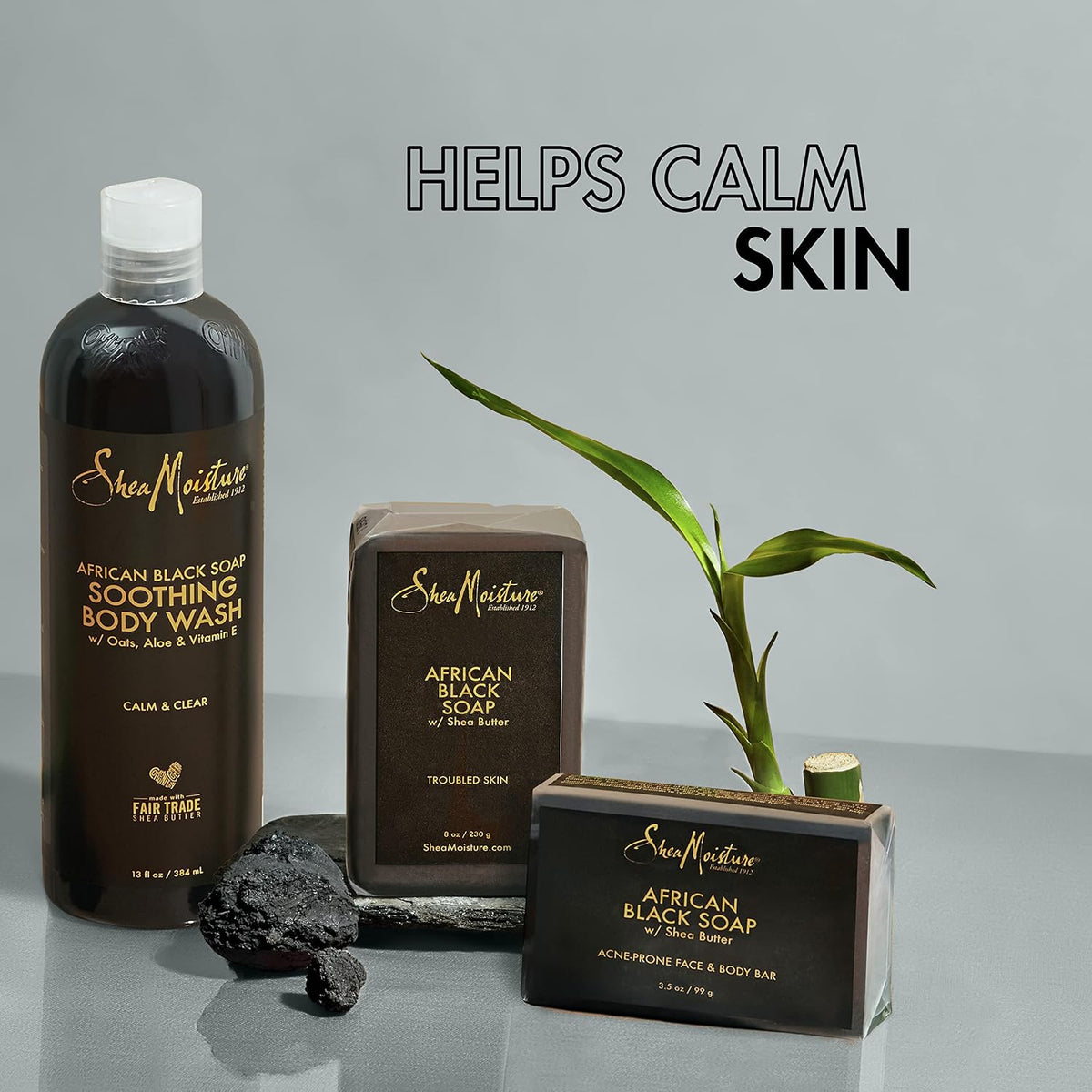Sheamoisture Soothing Body Wash for Acne Treatment African Black Soap Paraben Free Body Wash 13 Oz
