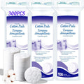 Round Cotton Pads for Face, 300 Count Cotton Rounds