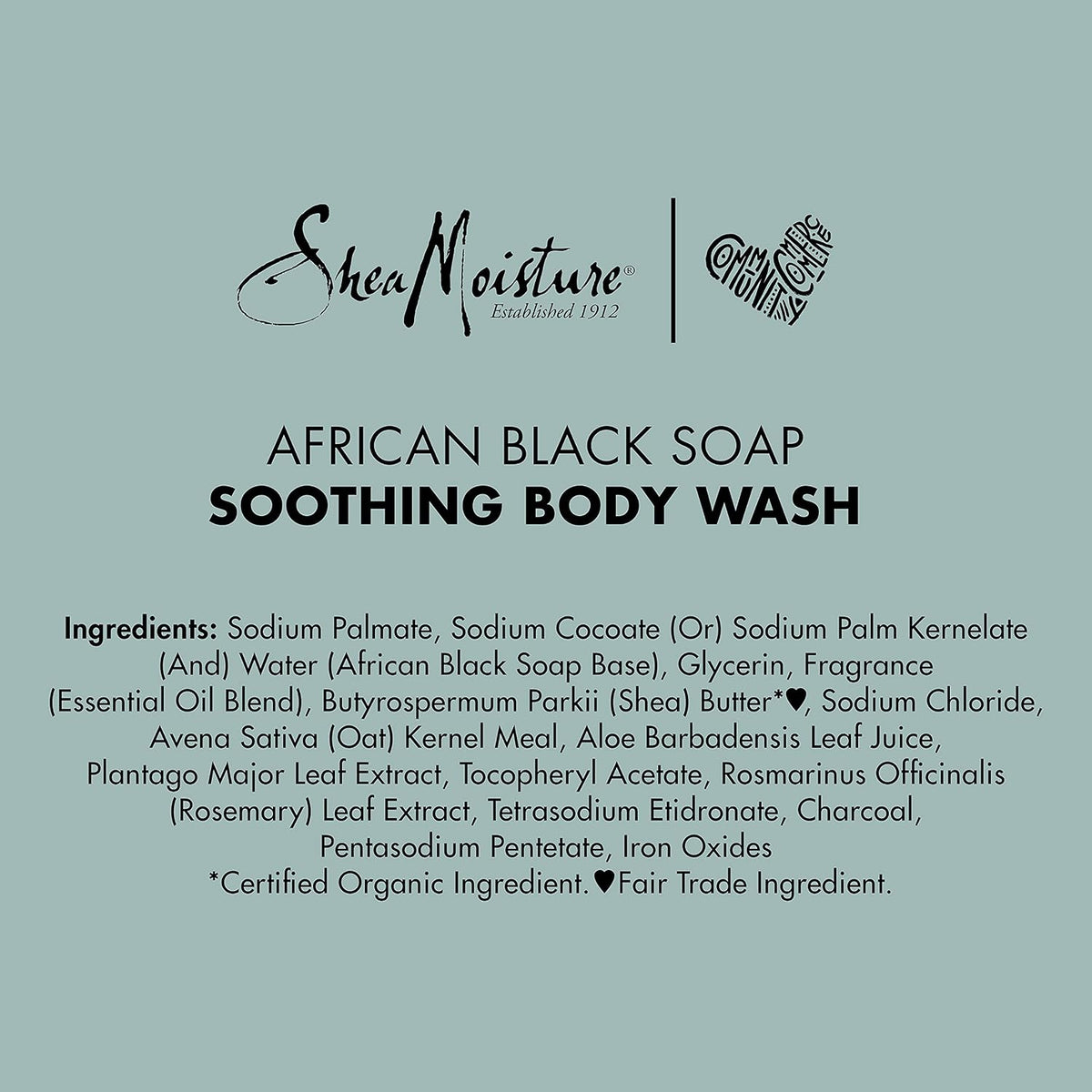 Sheamoisture Soothing Body Wash for Acne Treatment African Black Soap Paraben Free Body Wash 13 Oz