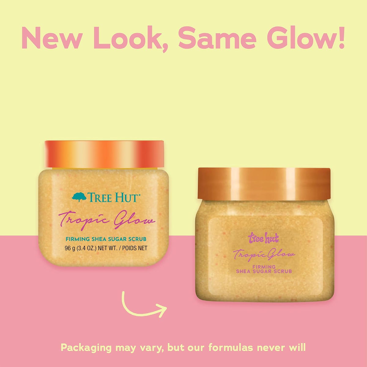 Mini Tropic Glow Body Scrub, Travel Size Sugar Scrub, 3.4 Oz