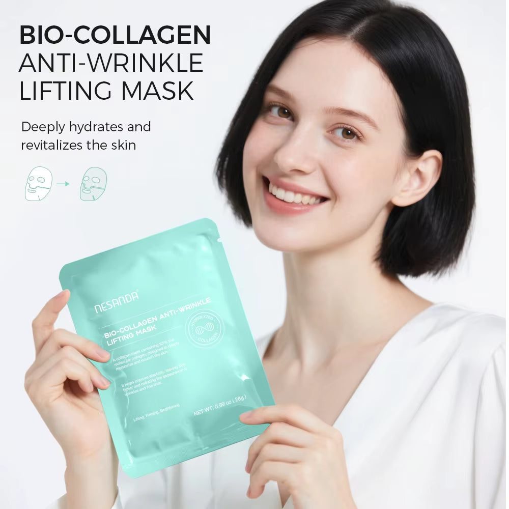 Wholesale Bio Collagen Moisture Face Sheet Mask Overnight Hydrogel Firm Deep Hydrate Brighten Gel Face Sheet Mask