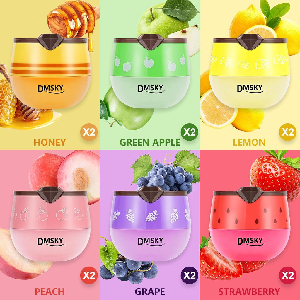 12 PCS Bee Lip Balm Honey Pot, Bulk Propolis Lip Mask 6 Flavors