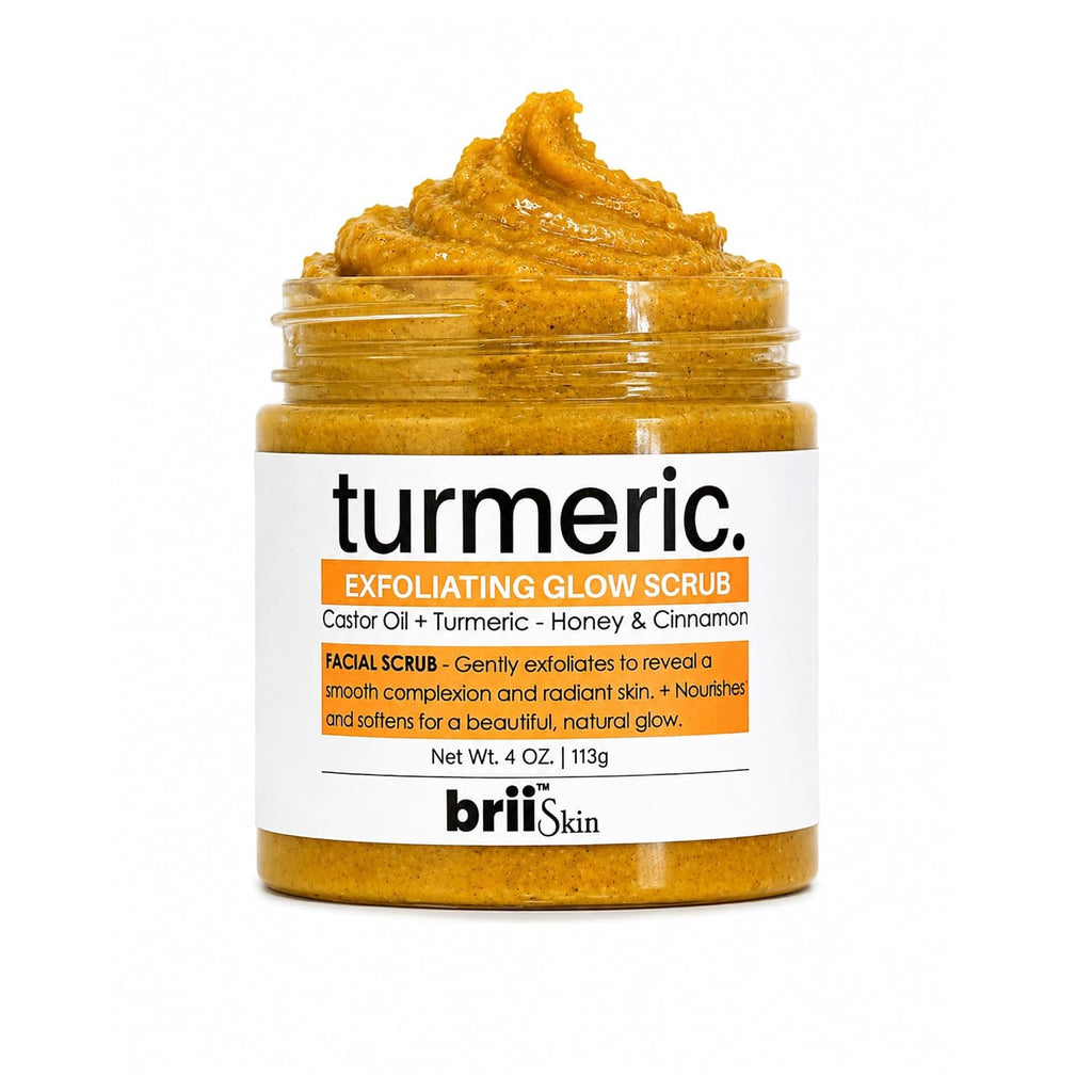 Turmeric Honey Sugar Scrub with Pumice for Face, Dark Spots, Acne, Deep Pore Exfoliating Facial Cleanser for Radiant, Even-Tone Skin