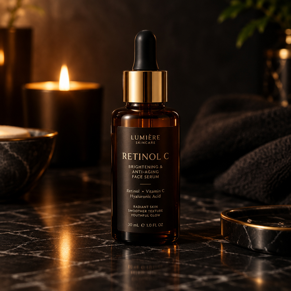 Retinol C serum dark cozy hero image
